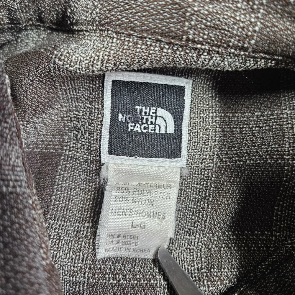 VTG The North Face Button Down Shirt Mens L Brown Plaid Gorpcore Retro Pocket